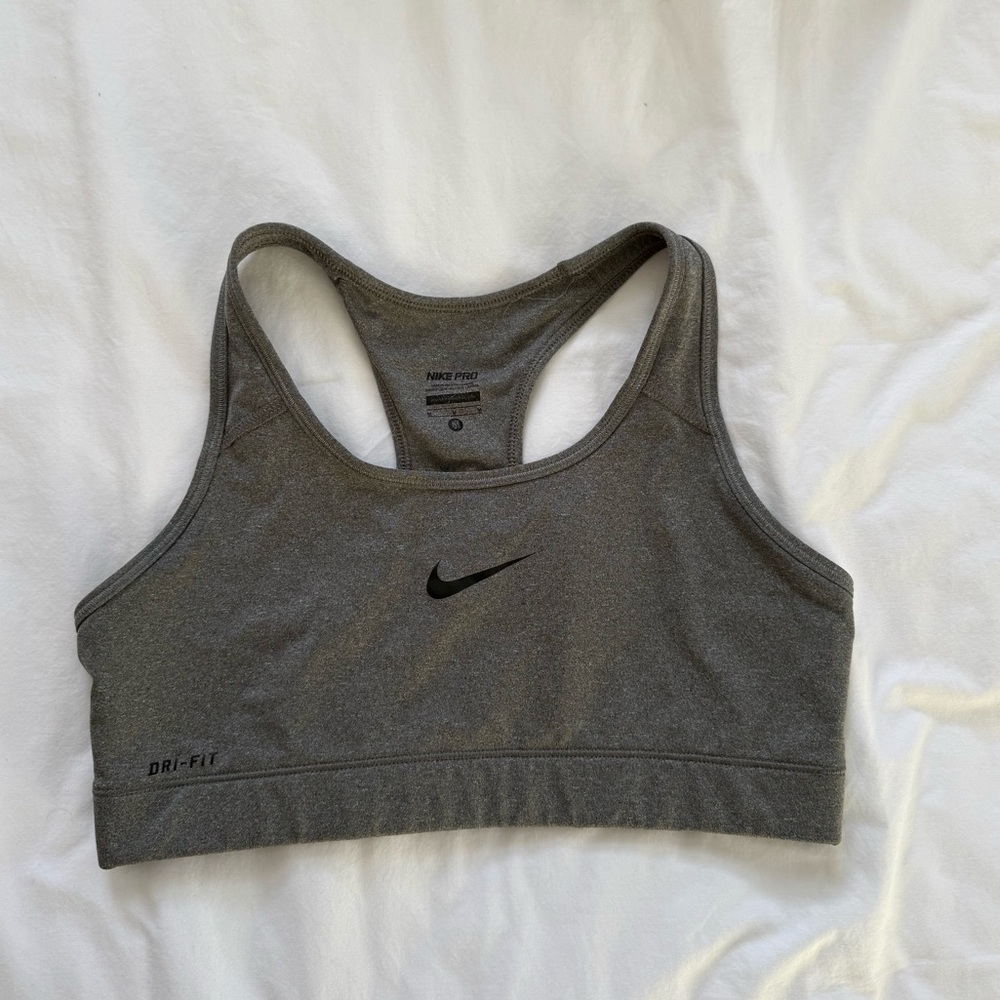 Nike Pro Dri Fit Grey Sports Bra